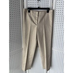 Women's 33" Waist Gold Shimmer Metallic Pleated Dress Pants